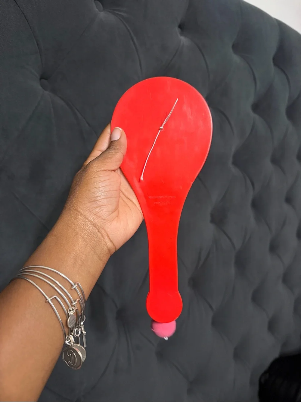 Marvel Spider-Man Red Paddle Ball Toy with Pink Ball